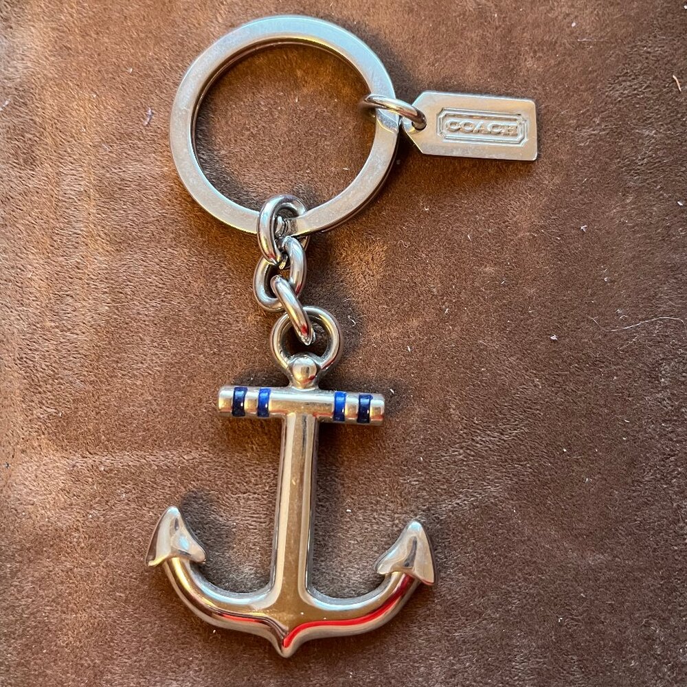 Vintage Coach Key Chain/Bag Charm - Silver Anchor
